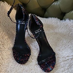 Stuart Weitzman Black and Red Heels Elegant Design